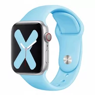 Akcesoria do smartwatchy - PASEK do Zegarka APPLE WATCH GUMOWY 38/40/41mm BŁĘKITNY - miniaturka - grafika 1