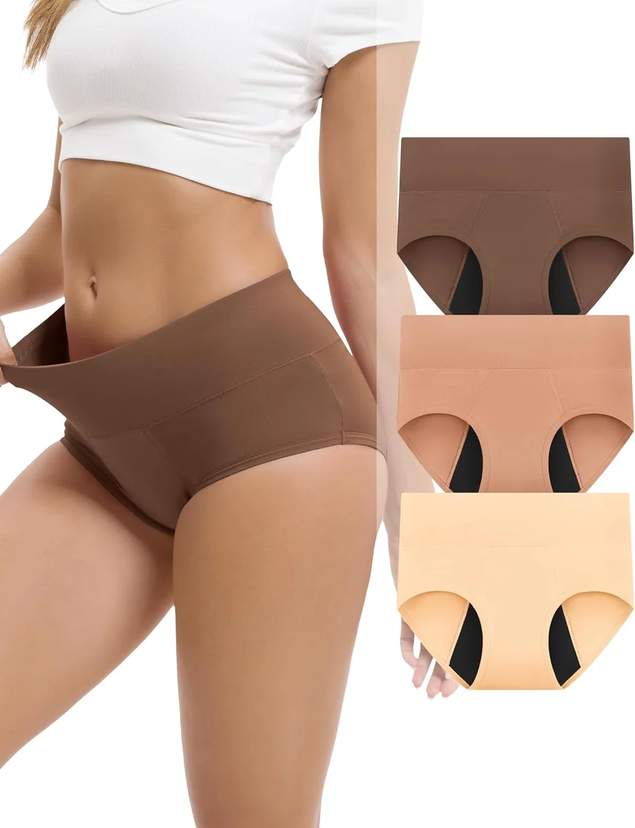 Majtki menstruacyjne INNERSY 3 szt. wysoki stan bambus rozmiar 36