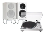 Zestawy stereo - Audio-Technica AT-LP120X (srebrny) + ConneX Adsum (biały) - miniaturka - grafika 1