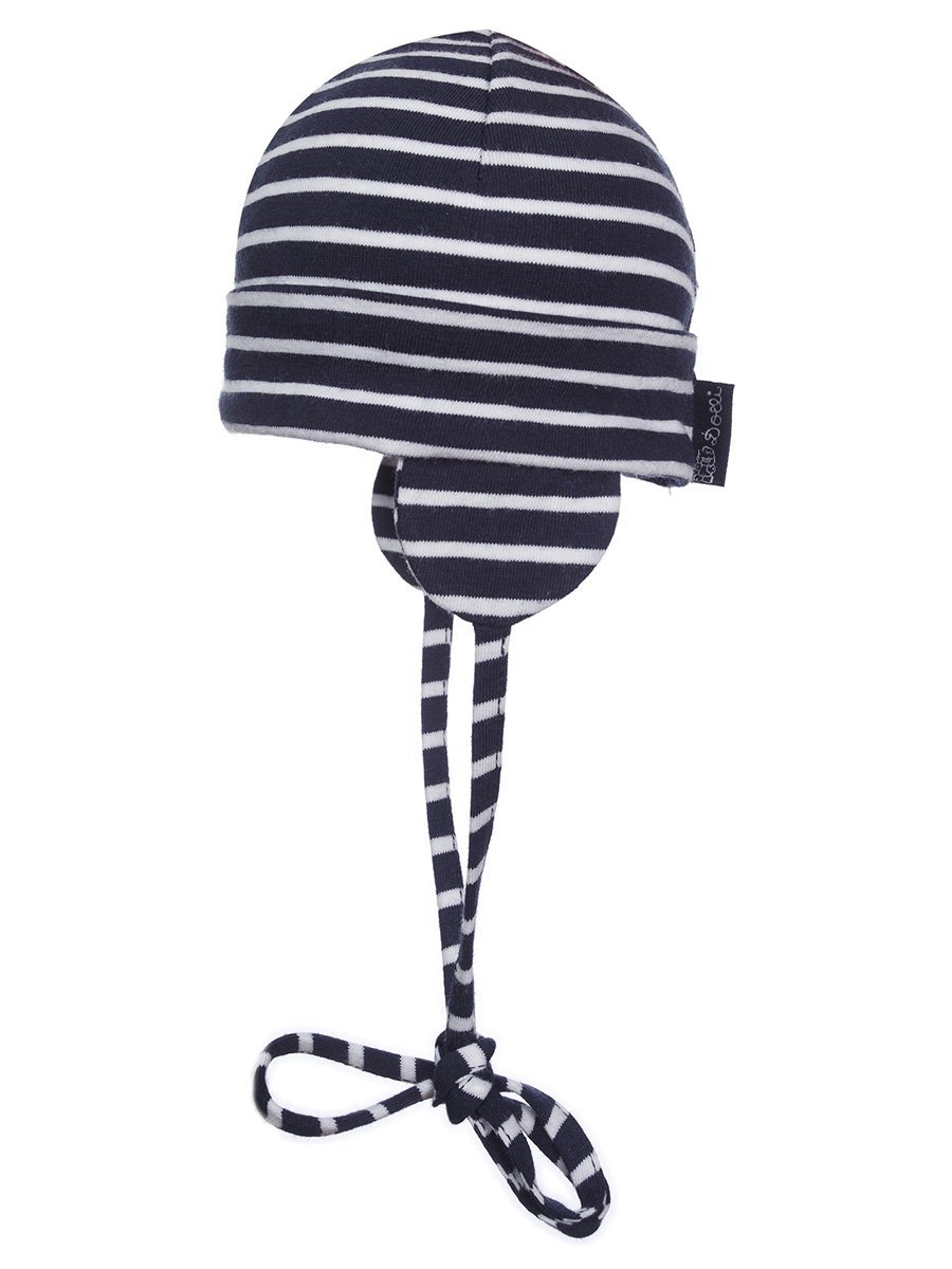 Niemowlęca czapka wiązana granatowa Döll r.45