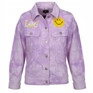 Płaszcze damskie - LEE SMILEY DENIM JACKET LAVENDULA L54YUGRA m - miniaturka - grafika 1