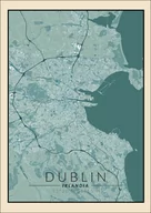 Plakaty - Galeria Plakatu, Dublin mapa vintage, 50x70 cm - miniaturka - grafika 1