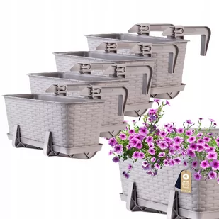 Skrzynka balkonowa z uchwytami Castro karmelowa 40 cm, 4 szt. - Donice Skrzynka balkonowa z uchwytami Castro karmelowa 40 cm, 4 szt. - Donice - miniaturka - grafika 1