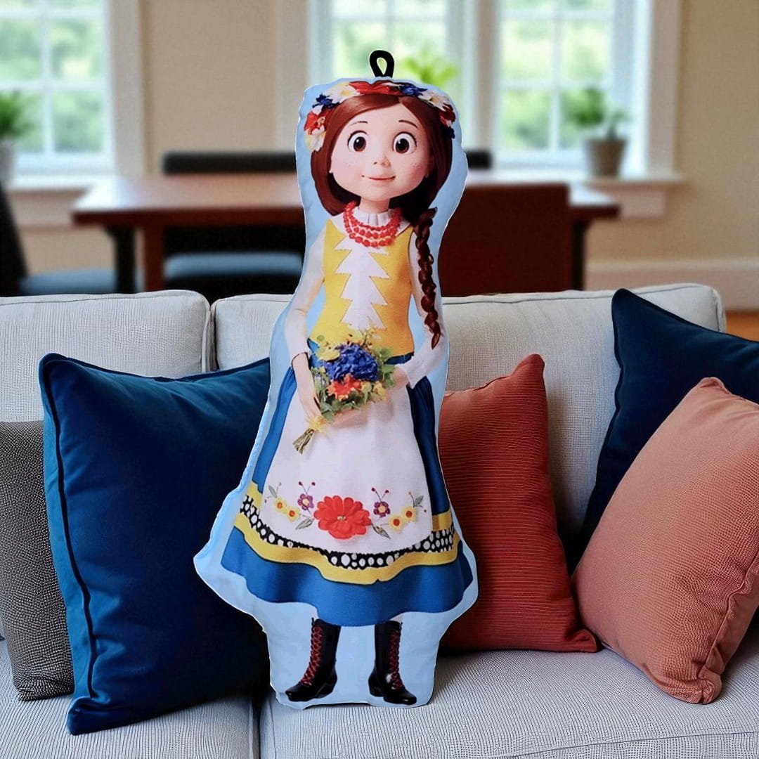 Maskotka dekoracyjna – dziewczynka w stroju kociewskim