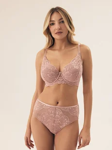 Majtki z wysokim stanem Blueberry Esotiq brudny róż S - Majtki damskie - miniaturka - grafika 1