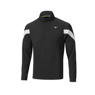 Golf - Męska bluza golfowa Mizuno Breath Thermo Drop 1/4 Zip black - miniaturka - grafika 1