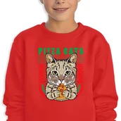 Bluzy dla dziewczynek - Bluza Dziecięca Czerwona Pizza Cats Mix Wiele Wzorów -164 Cm (14-15) - miniaturka - grafika 1