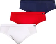 Majtki męskie - Teyli Wielopak slipów męskich Toni L Biały-czerwony-niebieski - miniaturka - grafika 1