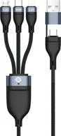 Kable USB - Conceptronic ETTA05B15 kabel USB USB 2.0 1,5 m USB C USB C/Micro-USB B/Lightning Czarny - miniaturka - grafika 1
