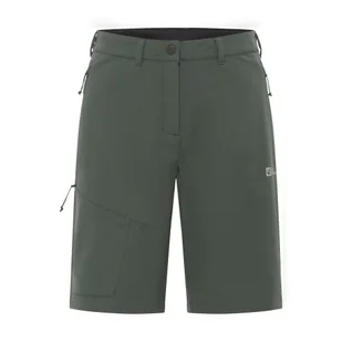 Damskie szorty na wędrówki Jack Wolfskin PICO TRAIL SHORTS W slate green - 34 - Spodenki damskie - miniaturka - grafika 1