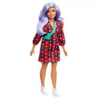 Lalki dla dziewczynek - Mattel Fashionistas. GRB49 Modna przyjaciółka. Lalka w sukience w szkocką kratę - miniaturka - grafika 1