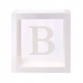 Balony i akcesoria - PUDEŁKO NA BALONY DIY URODZINY DEKORACJA LITERA B - miniaturka - grafika 1