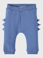 Spodnie i spodenki dla dziewczynek - NAME IT Spodnie dresowe 13212748 Niebieski Regular Fit - miniaturka - grafika 1