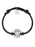 Bransolety męskie - PHILIPP PLEIN Bransoletka Linked PJYEA05BU Czarny - miniaturka - grafika 1
