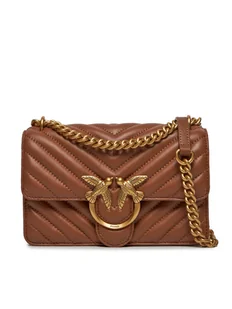 Pinko Torebka Love One Mini Dc PE 24 PLTT 100074 A0GK Brązowy - Torebki damskie - miniaturka - grafika 1