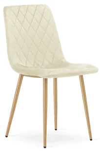 Komplet 4 jasnobeżowych krzeseł tapicerowanych M5-L23 - Krzesła - miniaturka - grafika 1