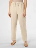 Spodnie sportowe damskie - Tommy Hilfiger Spodnie z zawartością lnu Kobiety len beżowy jednolity, 38 - miniaturka - grafika 1