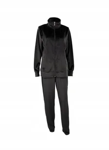 Damski dres welurowy czarny XXL 52/54 Distra - Dresy damskie - miniaturka - grafika 1