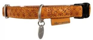 Zolux Obroża regulowana Mac Leather 10mm Żółta [522030JA] - Obroże dla kotów - miniaturka - grafika 1