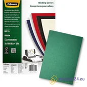 Okładki do laminatorów i bindownic - Okładki do bindowania Fellowes Delta A4 skóropodobne zielone (100) - miniaturka - grafika 1