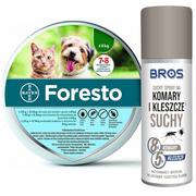 Bayer BAYER Foresto Obroża dla kotów i psów poniżej 8kg+ BROS suchy spray na komary i kleszcze 90ml 46