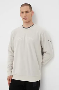 Columbia bluza polarowa kolor beżowy gładka - Bluzy męskie - miniaturka - grafika 1