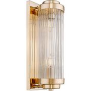 Lampy ścienne - Zuma Line Sergio kinkiet 2x60W złoty/szkło przezroczyste W0528-02N-F7AC - miniaturka - grafika 1