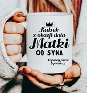 Gadżety dla niej i dla niego - Śmieszny kubek na Dzień Matki od syna - miniaturka - grafika 1