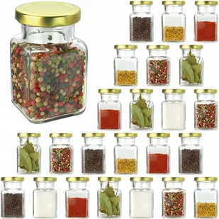 słoiczki na przyprawy 150ml EKO słoik złota zakrętka PRZYPRAWNIK 150 ml 24x - Pojemniki kuchenne - miniaturka - grafika 1
