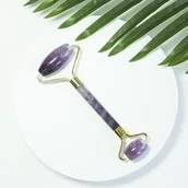 Masażery - Roller do masowania twarzy pełen spokoju, przeciwzmarszczkowy Ametyst - miniaturka - grafika 1