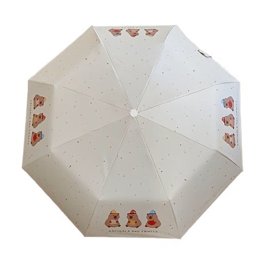 Parasol Przeciwdeszczowy Kapibara Składany Biały 100cm