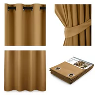 Zasłony - AmeliaHome Zasłona Blackout EYELETS musztardowy, 140 x 245 cm - miniaturka - grafika 1