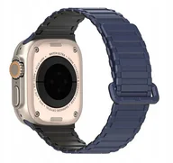 Akcesoria do smartwatchy - DUX DUCIS pasek KJ silikonowy do Apple Watch 42 / 44 / 45 / 49 mm granatowo czarny - miniaturka - grafika 1