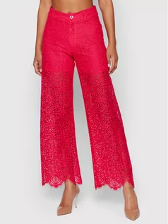 Spodnie damskie - Desigual Spodnie materiałowe Austin 22SWPW14 Różowy Regular Fit - grafika 1
