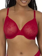 Biustonosze - Smart & Sexy Biustonosz damski z przezroczystego materiału siateczkowego z fiszbinami, No Red (gładka koronka), 75E - miniaturka - grafika 1