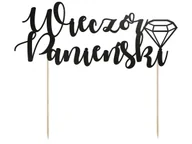 Dekoracje sali - Topper na tort Wieczór Panieński - 20 cm - miniaturka - grafika 1