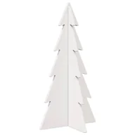 Choinki - vidaXL Drewniana choinka do udekorowania, biała, 59,5 cm, sosnowa - miniaturka - grafika 1