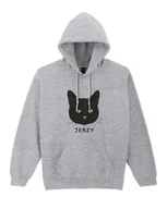 Bluzy damskie - Bluza z kapturem Dachowiec Czarny Personalizowana Kot Pupil Szara XXL - miniaturka - grafika 1