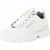 Sneakersy damskie - Buty Fila Disruptor damskie modne sportowe sneakersy białe złoty r. 37 - miniaturka - grafika 1