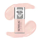 Żele do paznokci - Semilac Baza do lakierów hybrydowych Skin Tone Cover Base, Glitter Peach - miniaturka - grafika 1
