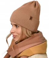 Czapki damskie - CZAPKA damska prążek ciepła Polski produkt jesień zima kolory przejściowa - miniaturka - grafika 1