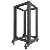 Szafy rack - Lanberg Szafa open rack 19 22U 600x800mm czarna OR01-6822-B - miniaturka - grafika 1