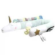 Ochraniacze do łóżeczka - Ochraniacz do łóżeczka wałek jednorożec miętowy przytulanka - miniaturka - grafika 1