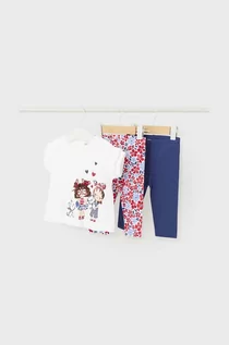 Dresy i komplety dla dziewczynek - Mayoral komplet bawełniany niemowlęcy kolor granatowy - grafika 1