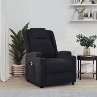 Fotele - vidaXL Lumarko Elektryczny fotel rozkładany, czarny, obity sztuczną skórą 3073788 - miniaturka - grafika 1