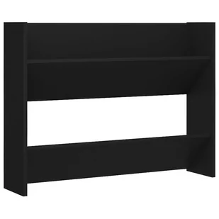 vidaXL Półka ścienna na buty, czarna, 80x18x60 cm, płyta wiórowa - Szafki na buty - miniaturka - grafika 1