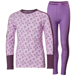Helly Hansen Graphic Lifa Merino, komplet, junior, fioletowy - Pozostała odzież narciarska - miniaturka - grafika 1