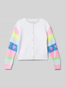 Swetry dla dziewczynek - Kurtka z dzianiny z listwą guzikową - miniaturka - grafika 1