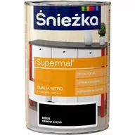 Farby wewnętrzne - Emalia Supermal Nitro Czarny Połysk 0.8 L Śnieżka - miniaturka - grafika 1
