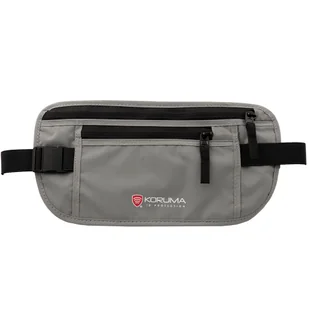 Dyskretna saszetka turystyczna na biodro z ochroną RFID (Szary) - Nerki - miniaturka - grafika 1